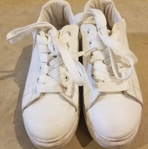 White leather sneakers